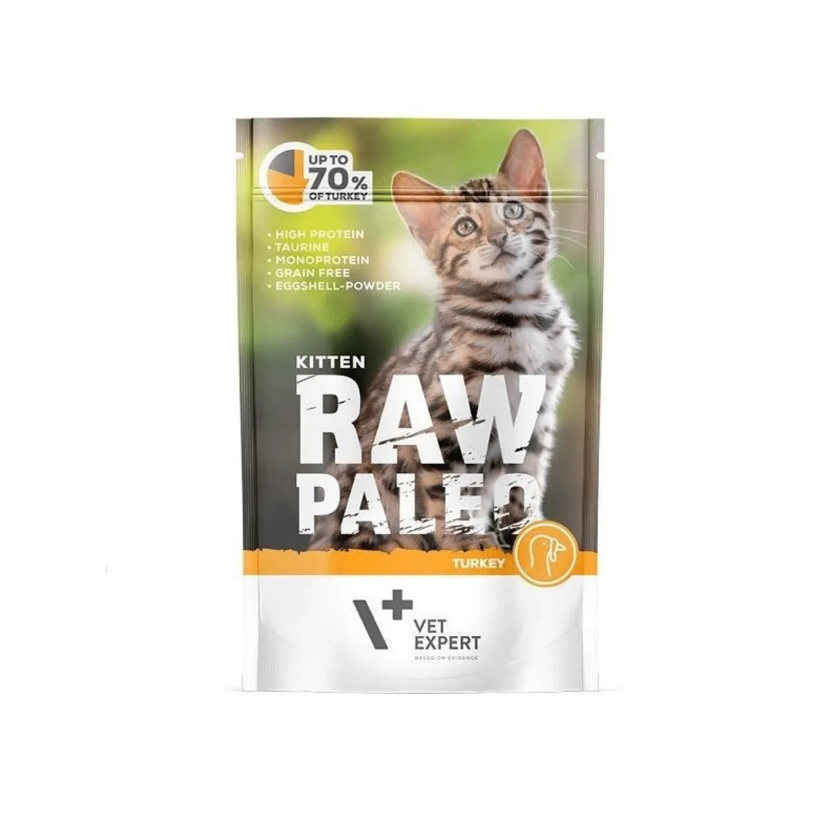 Raw Paleo einekotike kassipojale kalkuniga, 100 g - Tootepilt