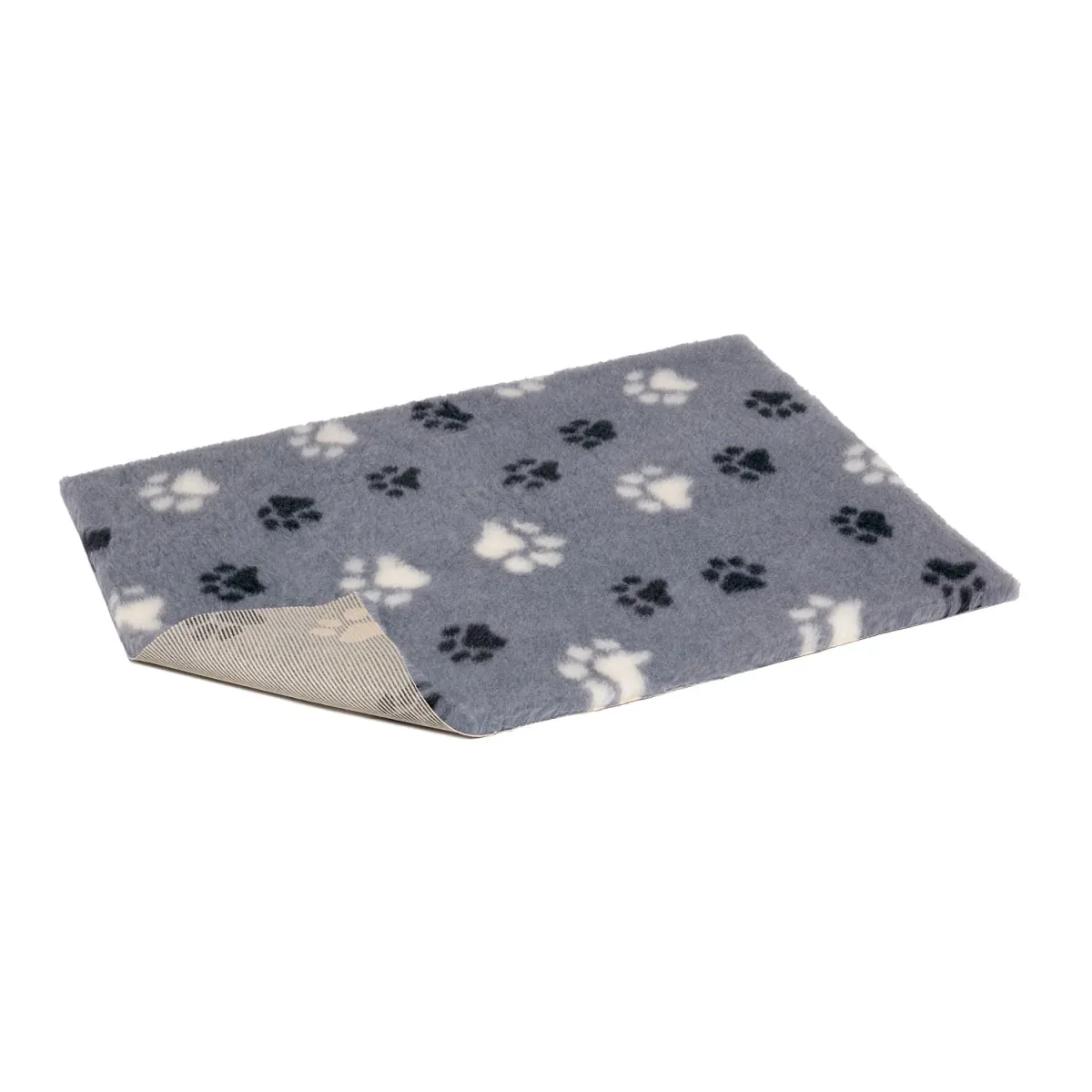 VetBed Duo Paws libisemisvastane matt, 75x50cm, hall/valge/must - Tootepilt