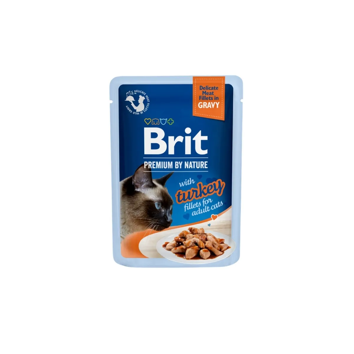 Brit Premium Delicate einekotike kassidele, kalkun kastmes 85 g