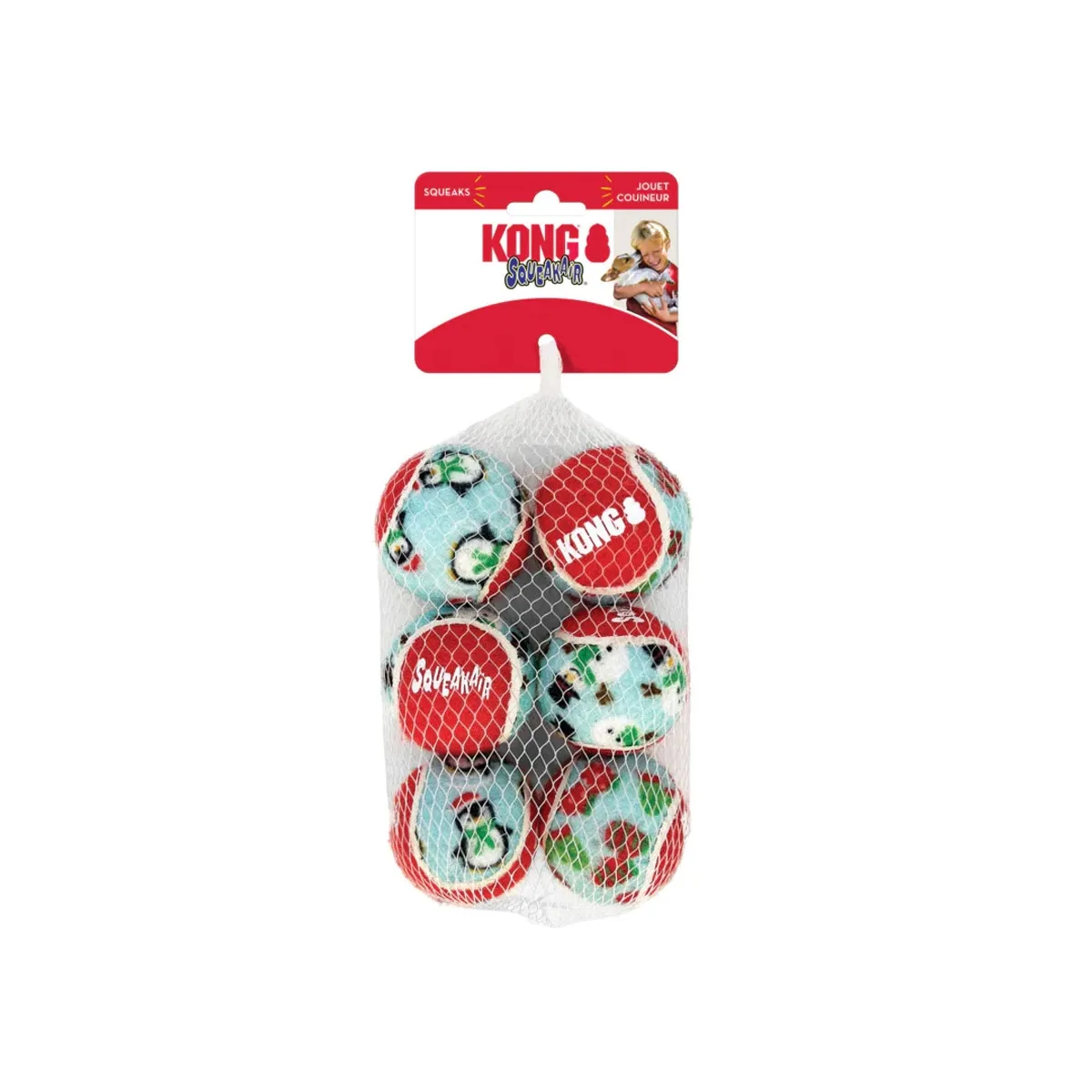 KONG Holiday Squeaker pallid koerale, S 6 tk