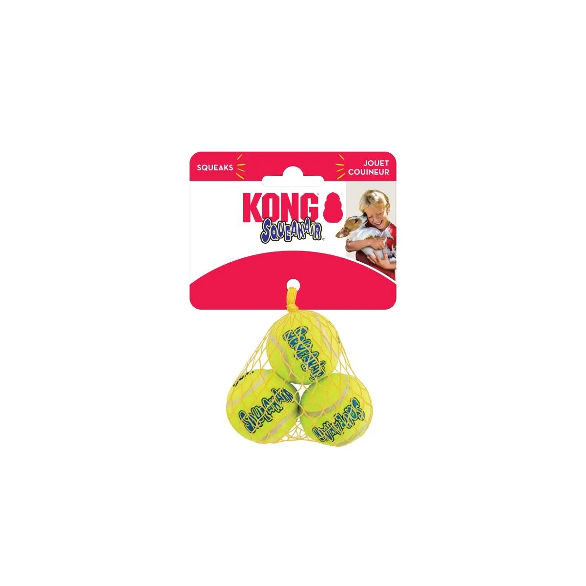 KONG Air piiksuvad tennisepallid 3 tk, XS