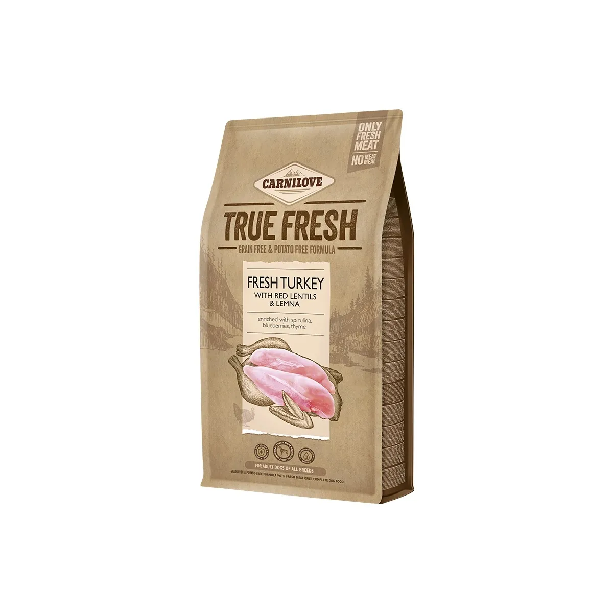 Carnilove True Fresh kuivtoit koertele kalkuniga, 1,4 kg - Tootepilt 1