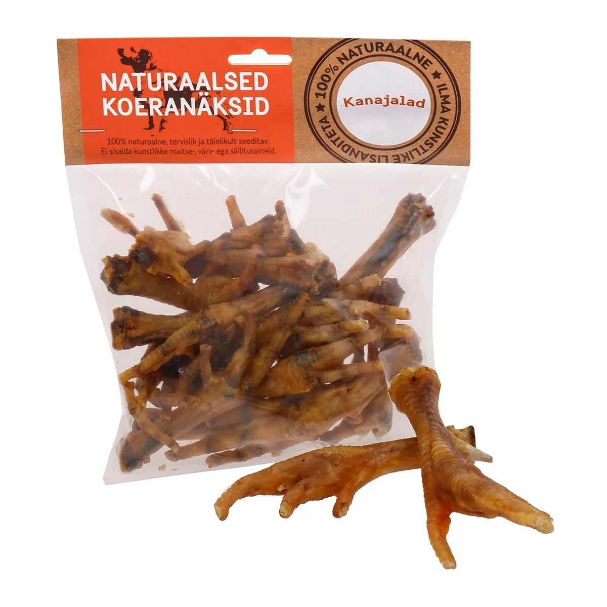 Naturaalne maius koertele, kanajalad 200 g - Tootepilt