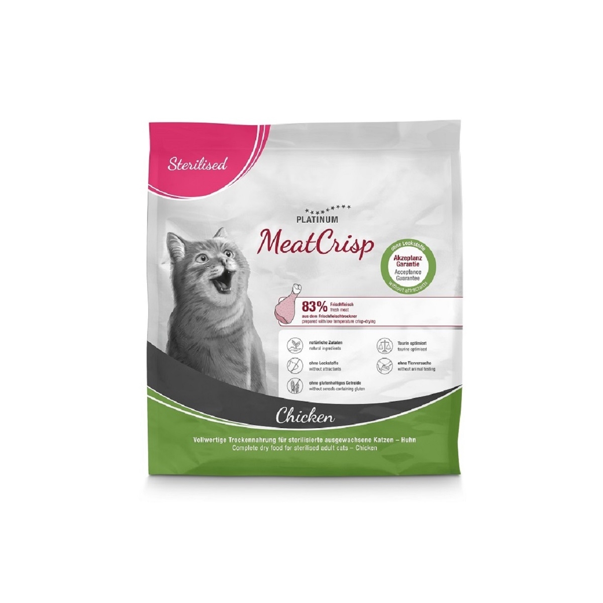 Platinum MeatCrisp kuivtoit steriliseeritud kassile kanaga, 400 g