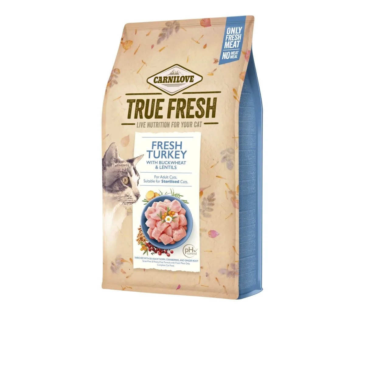 Carnilove True Fresh täissööt kassile kalkuniga, 1,8 kg - Tootepilt