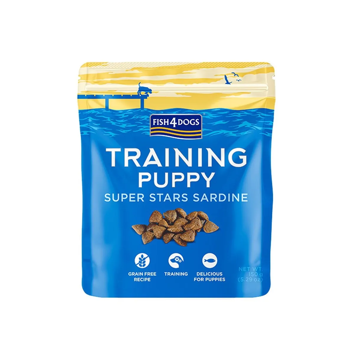 Fish4Dogs Superstars treeningmaiused kutsikatele, sardiiniga 150 g