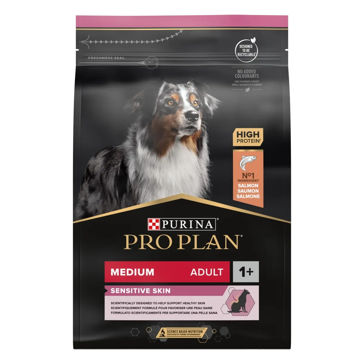 Purina PRO PLAN Medium Adult Sensitive Skin with OPTIDERMA®, 3 kg