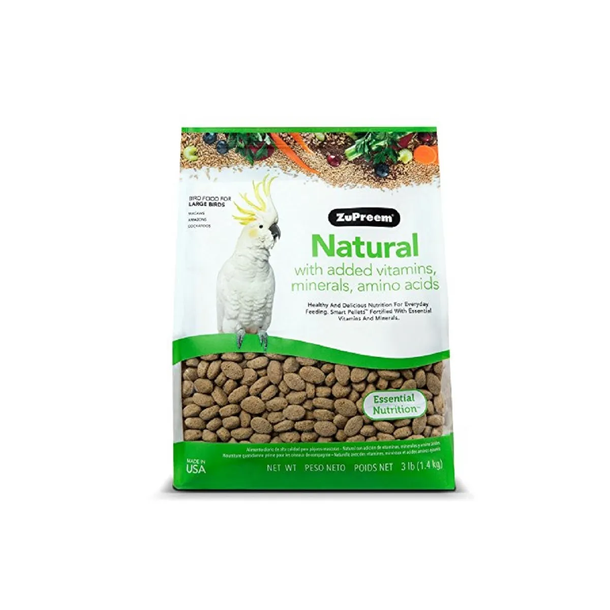 Zupreem Natural linnutoit - suured linnud 1,4kg - Tootepilt 1