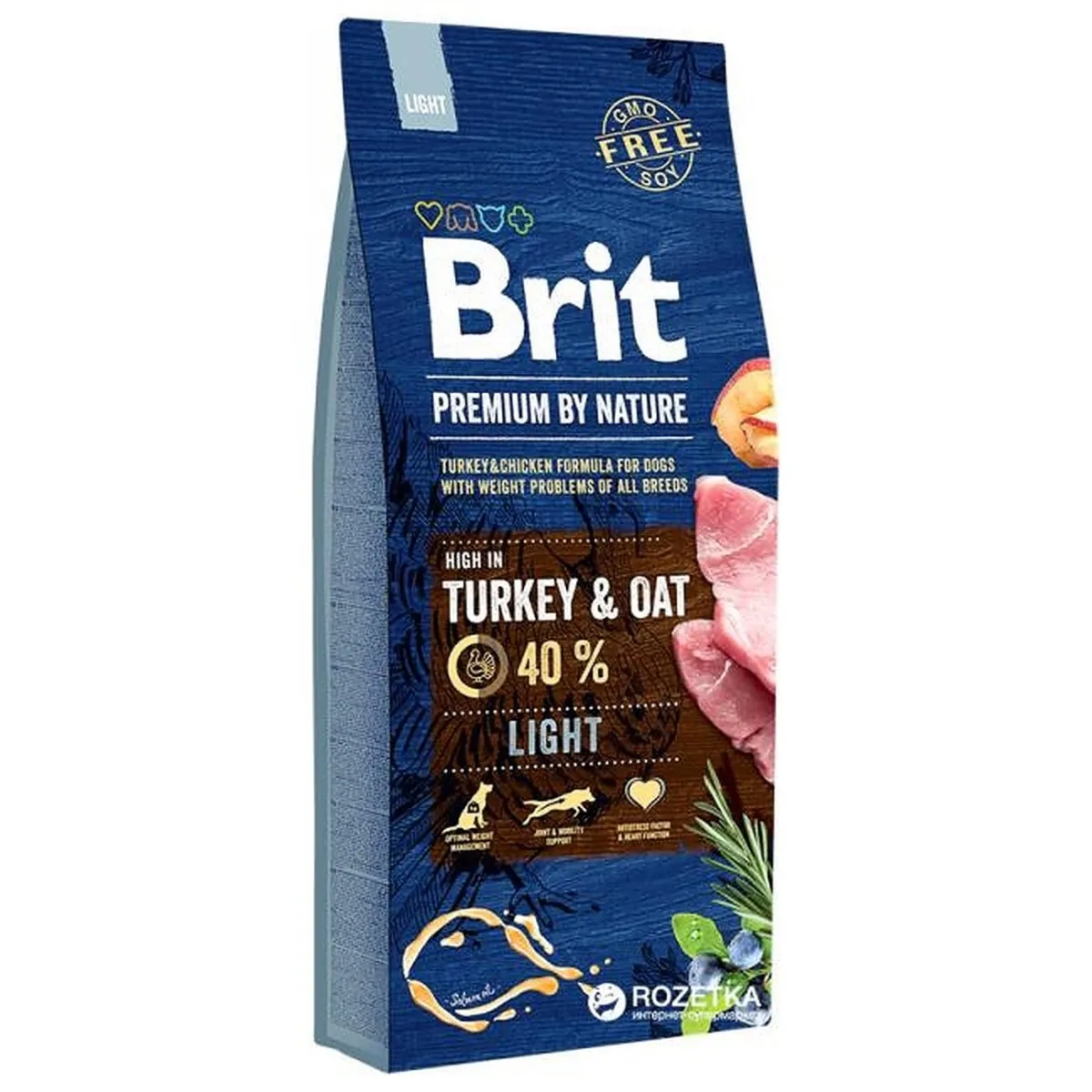 Brit Premium Light koeratoit, kalkun ja kaer 15 kg