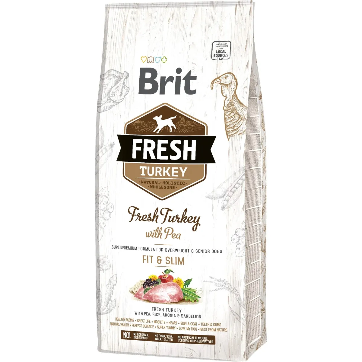 Brit Fresh Light koeratoit kalkun/hernes 12 kg