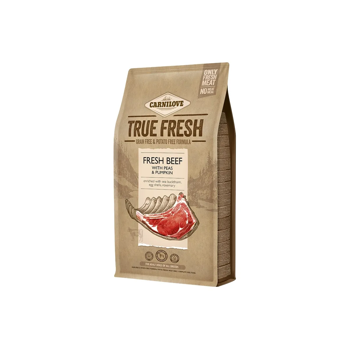 Carnilove True Fresh kuivtoit koertele veiselihaga, 1,4 kg - Tootepilt 1