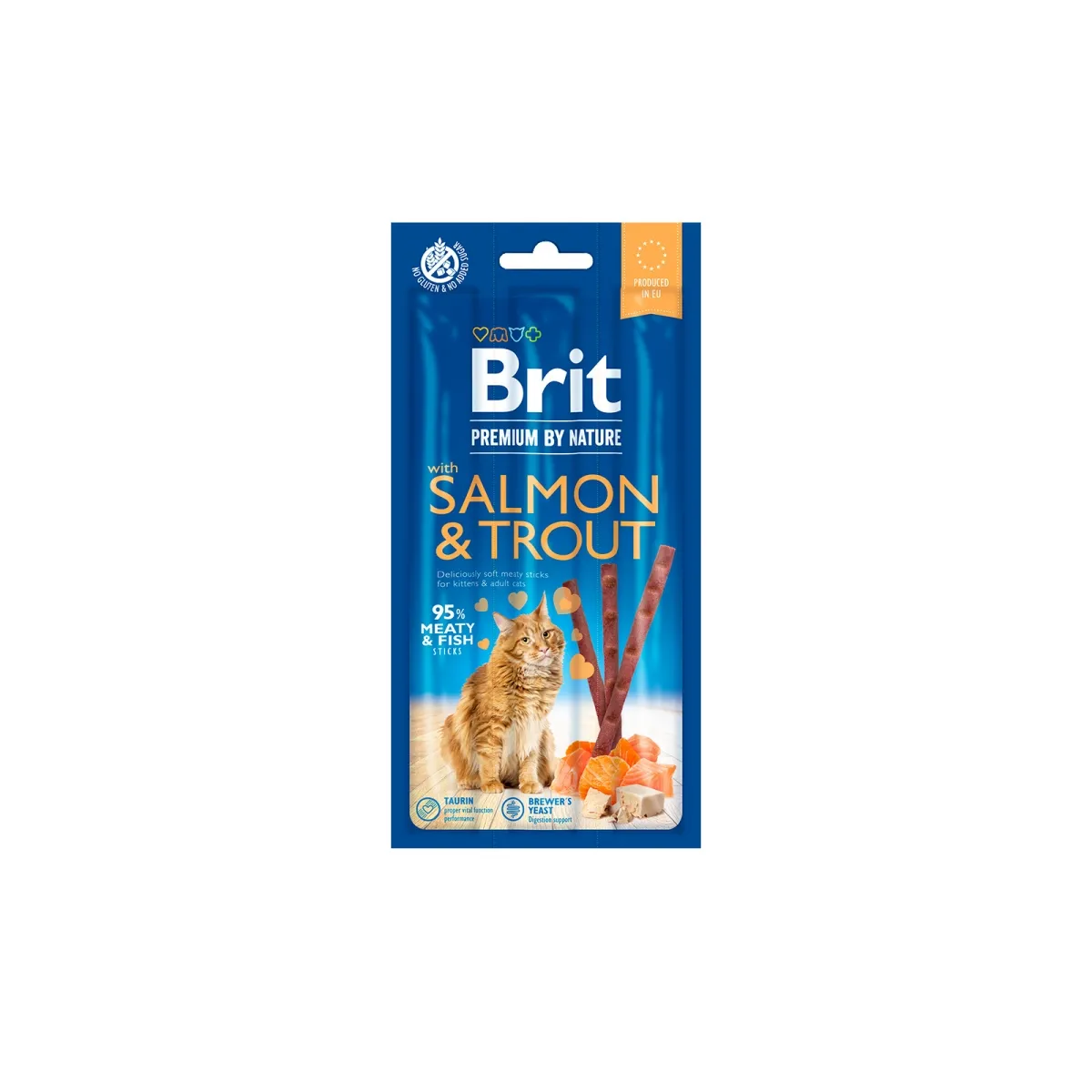 Brit Premium by Nature maius kassile lõhe ja forelliga 85 g - Tootepilt