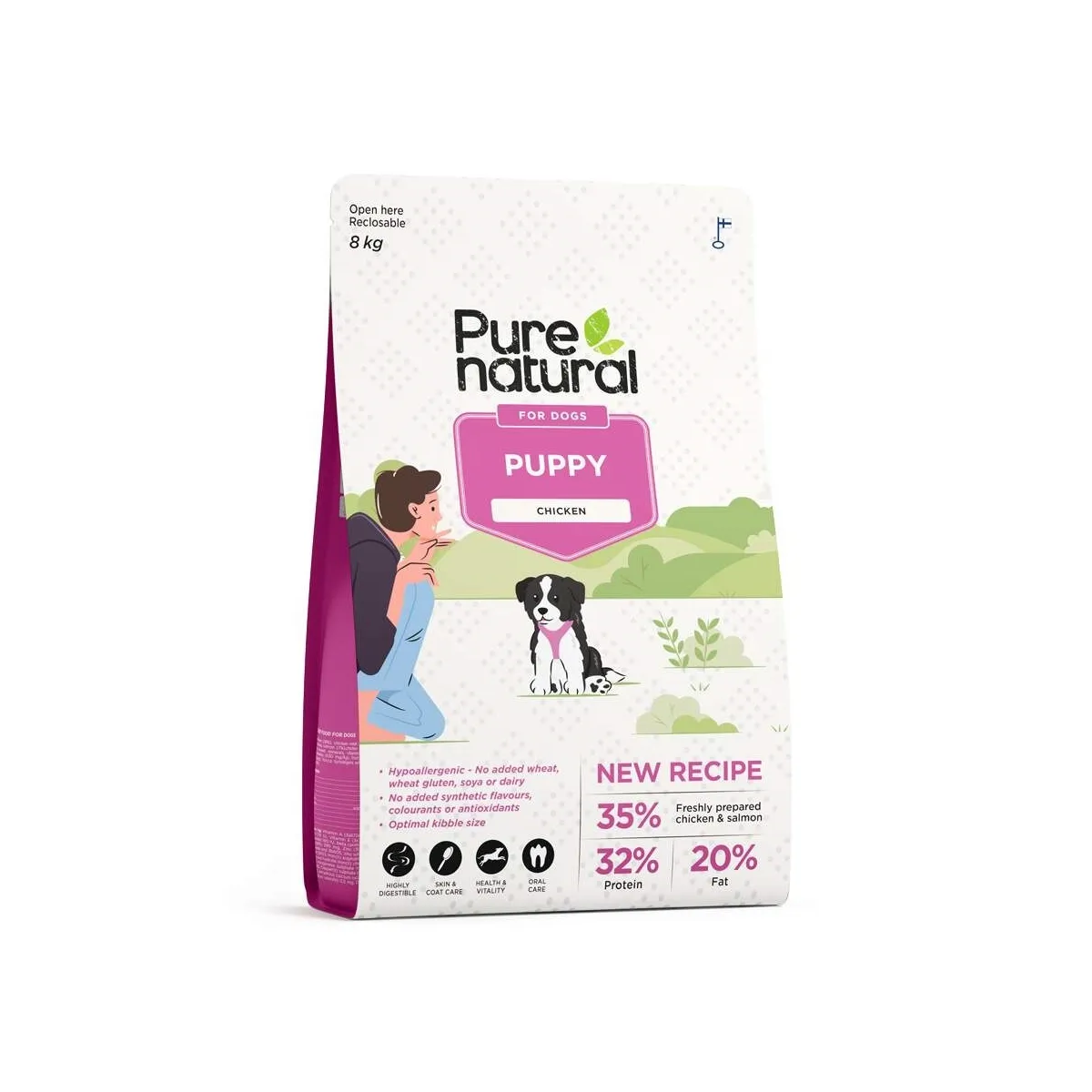 Purenatural kutsika kuivtoit, 8 kg - Tootepilt