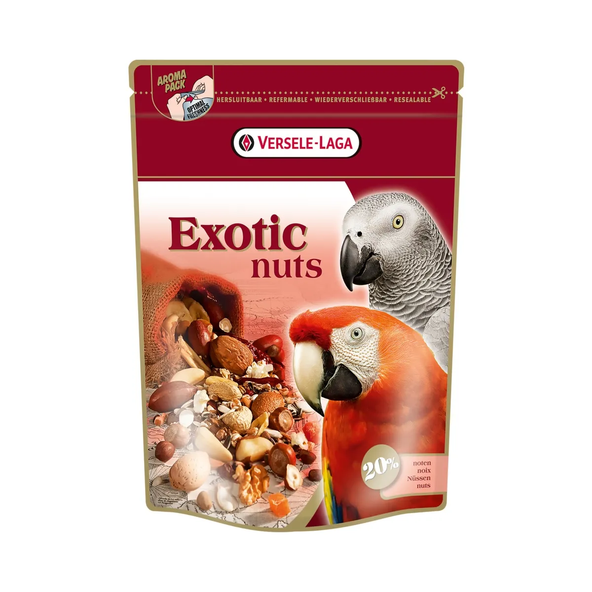 Versele-Laga Prestige Exotic Nuts lindude täistoit 750 g - Tootepilt