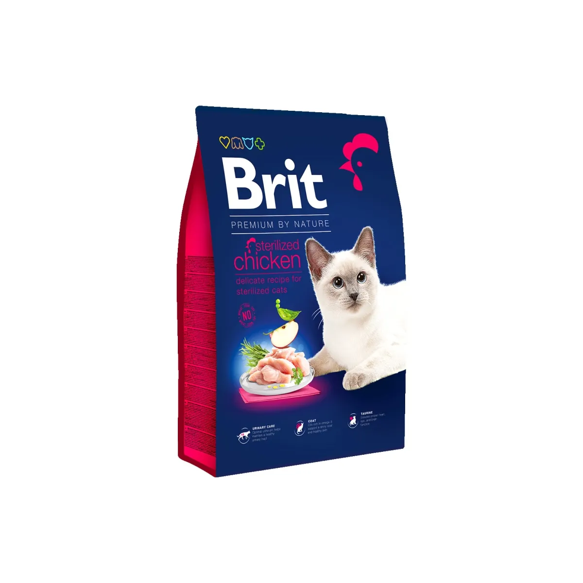 Brit Premium by Nature Sterilized kassi täissööt kanaga 1,5 kg - Tootepilt