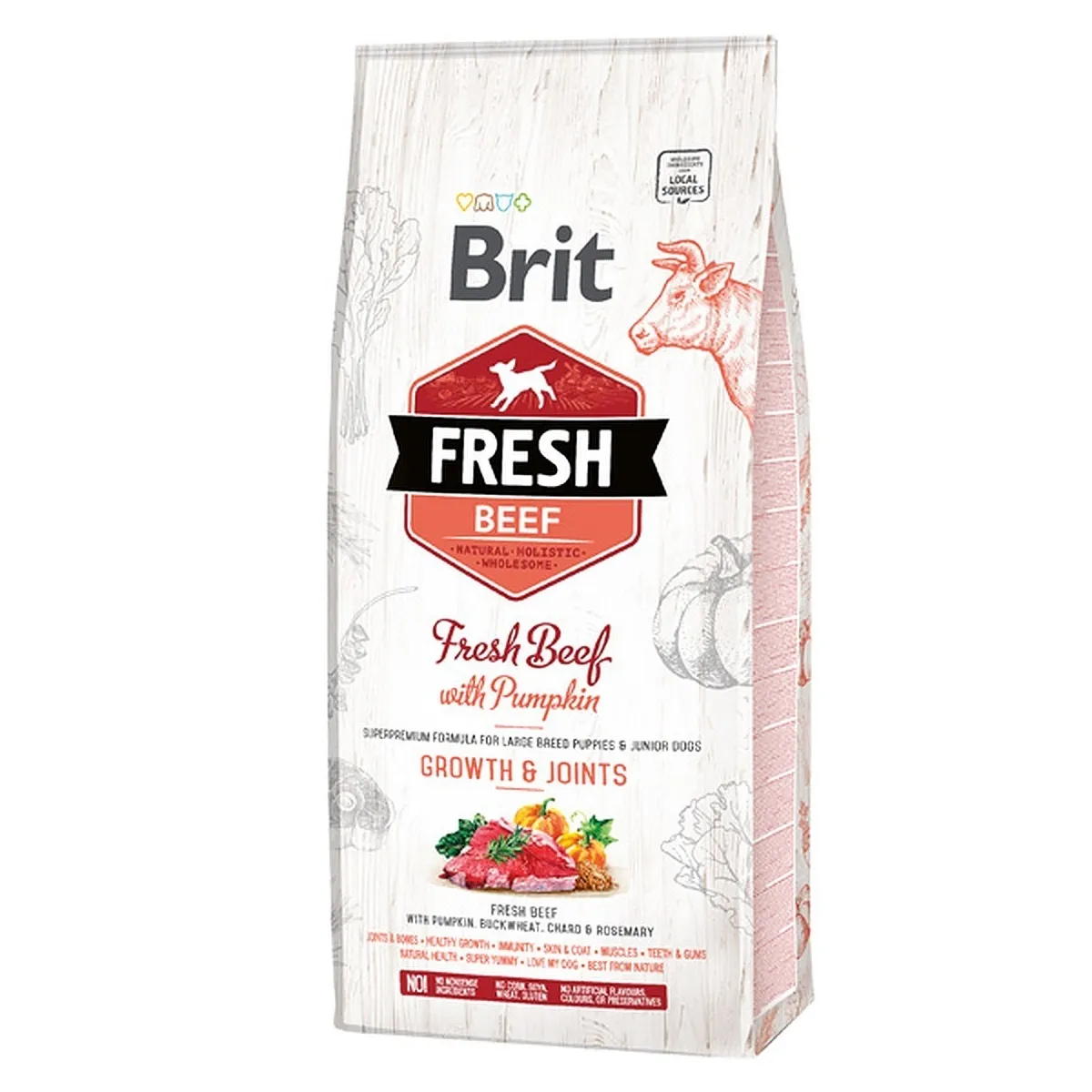 Brit Fresh kuivtoit suurt tõugu kutsikale veise ja kõrvitsaga 12 kg