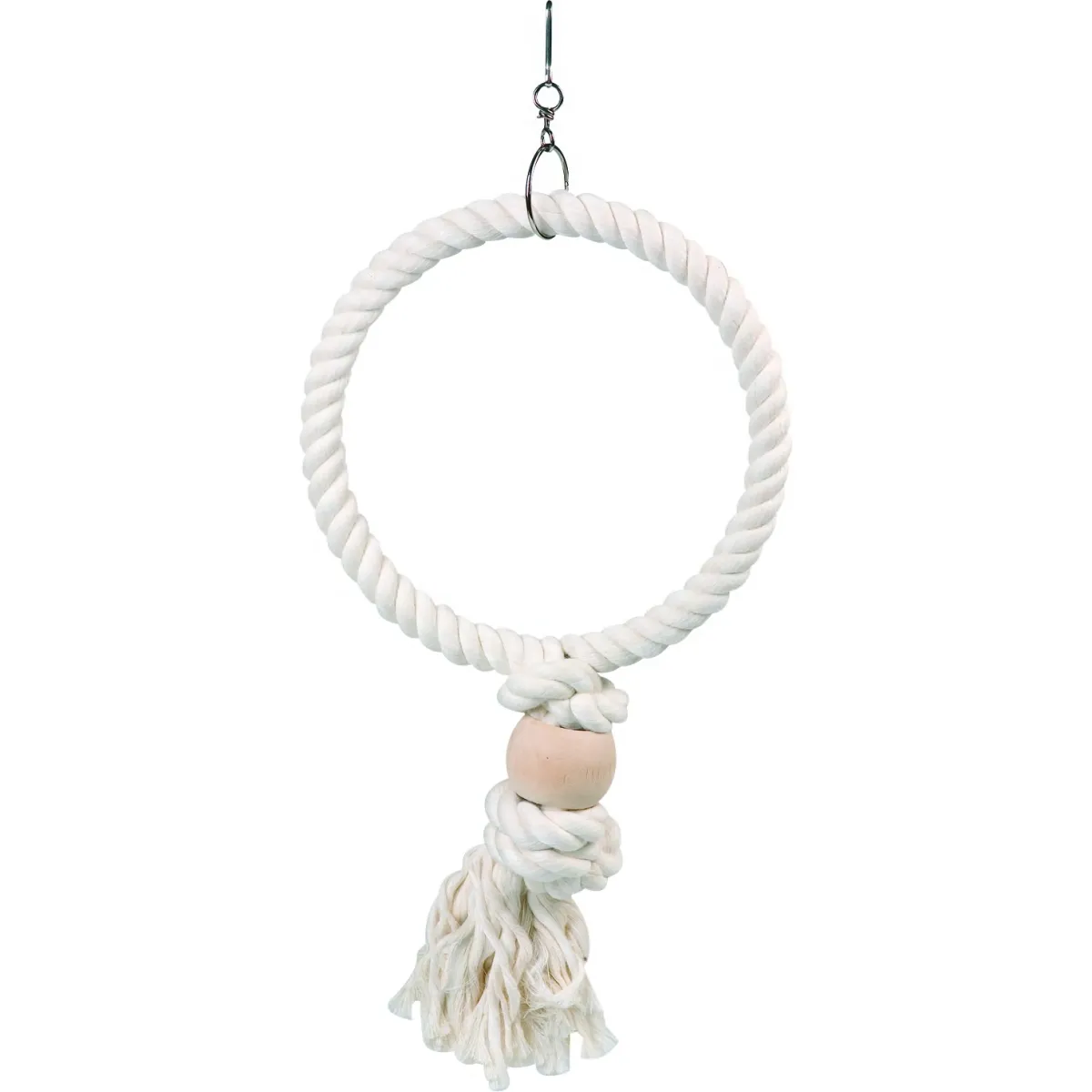 Flamingo Cage Hanger Rope Ring, lindude mänguasi 24 x 5 x 40 cm - Tootepilt