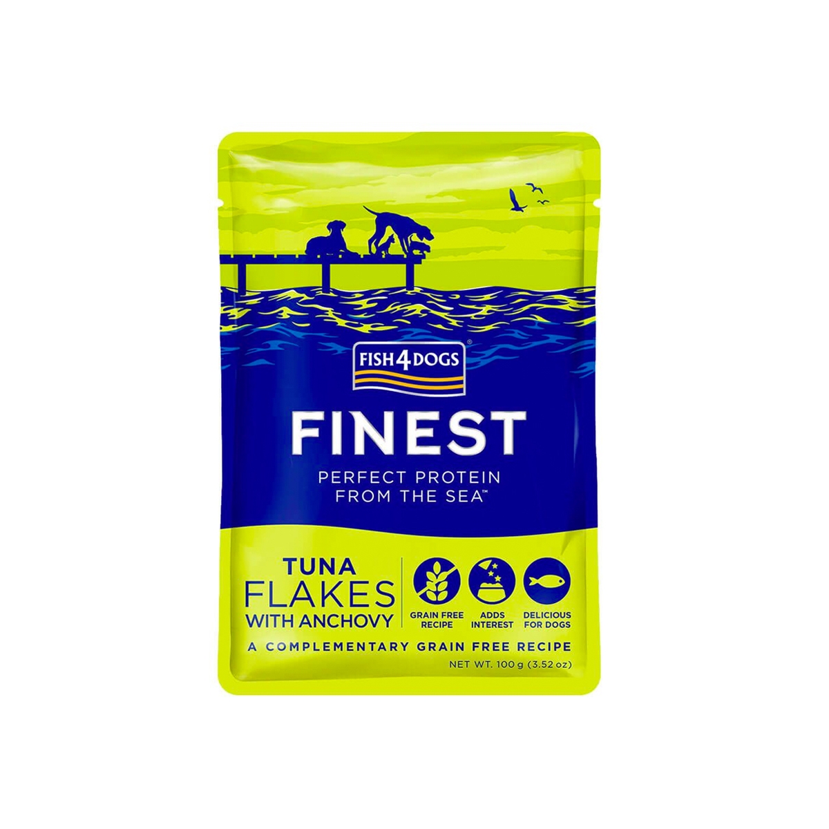 Fish4Dogs Finest Flakes einekotike koertele, tuunikala/anšoovis 100 g