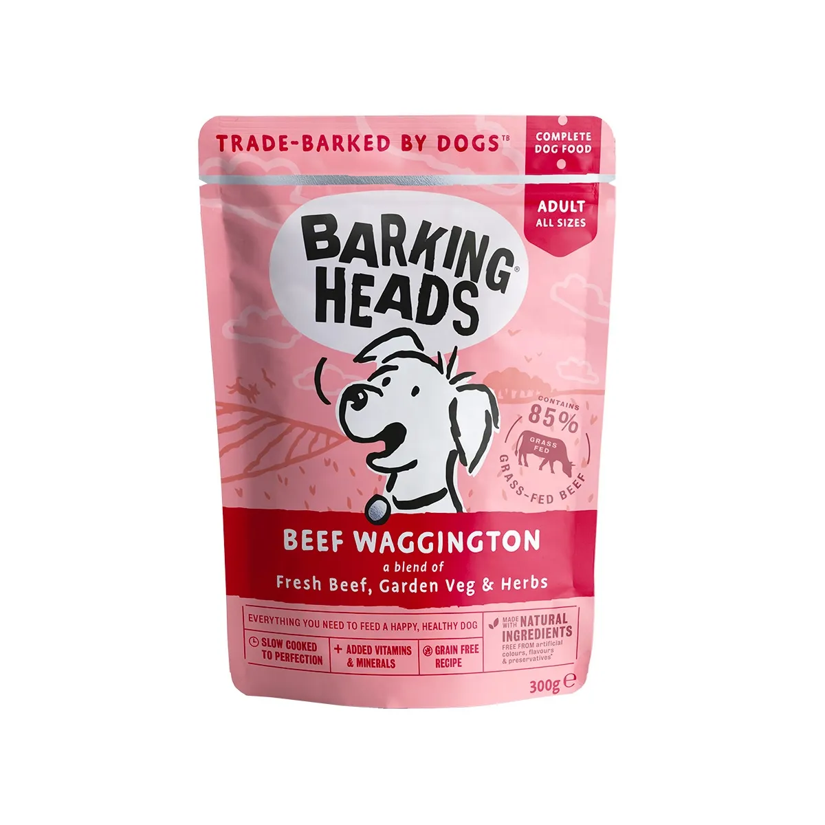 Barking Heads Beef Waggington einekotike, 300 g - Tootepilt 1