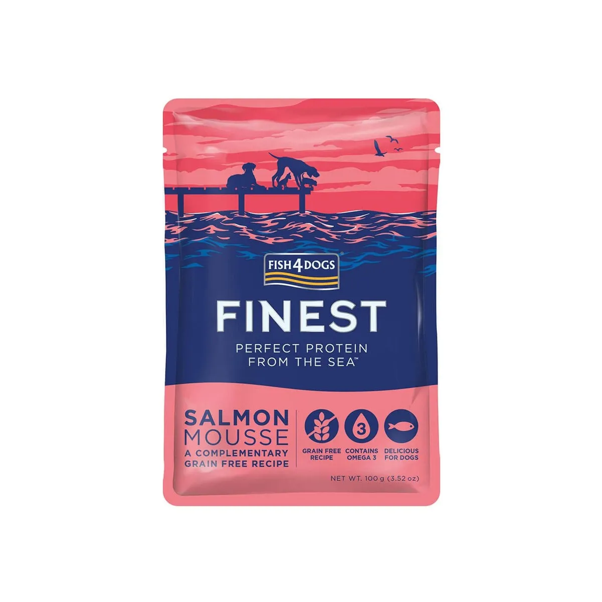 Fish4Dogs Finest Mousse einekotike koertele, lõhega 100 g