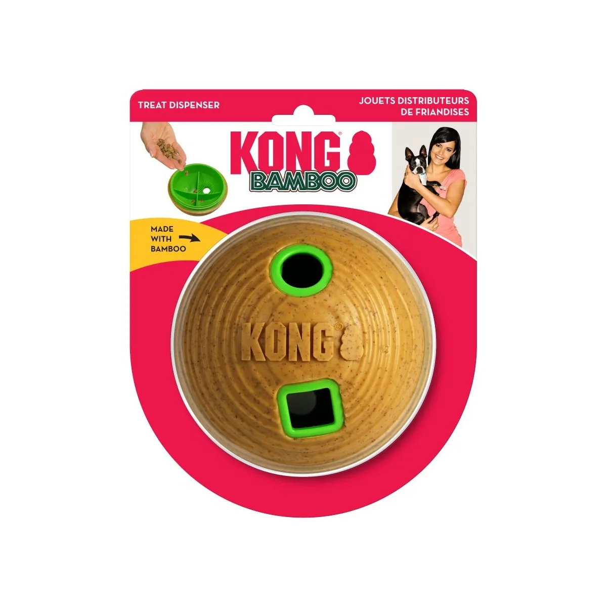 KONG BAMBOO Feeder koera mänguasi pall - Tootepilt