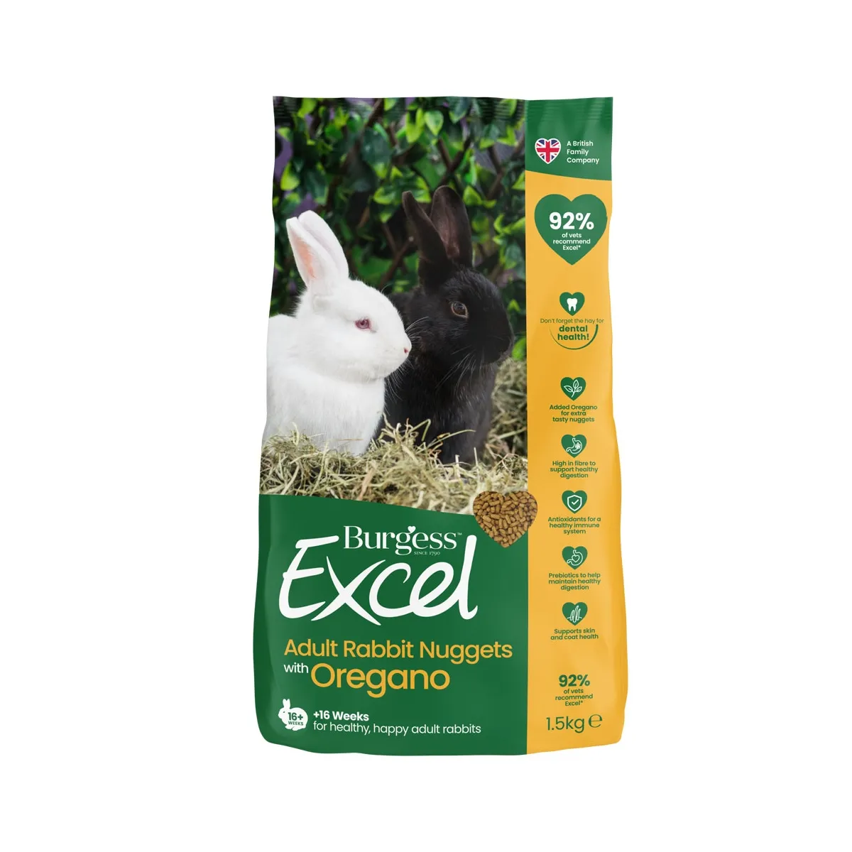 Burgess Excel küüliku täissööt oregano 1,5 kg