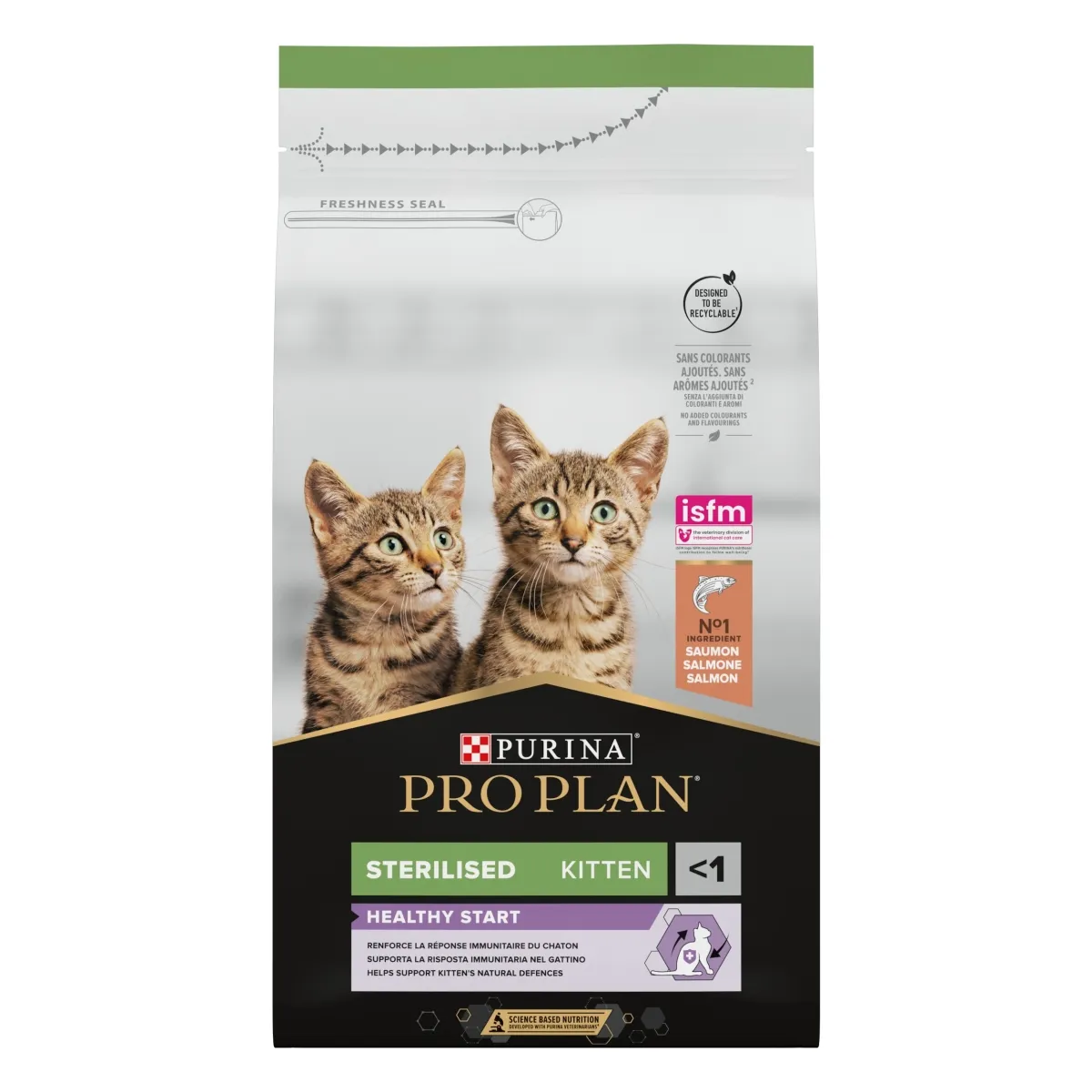 Purina PRO PLAN STERELISED KITTEN kassipoja toit lõhega, 1,5 kg