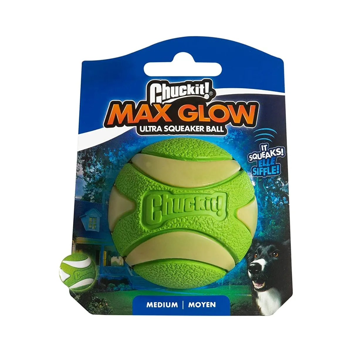 Chuckit Max Glow Ultra pall koertele, roheline