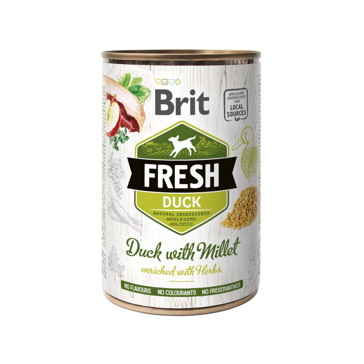 Brit Fresh konserv koertele pardiliha ja hirsiga, 400 g - Tootepilt