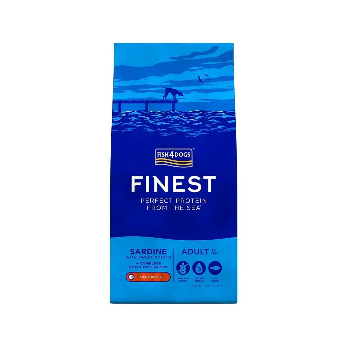 Fish4Dogs Small kuivtoit täiskasvanud koertele sardiiniga 1,5 kg - Tootepilt 1