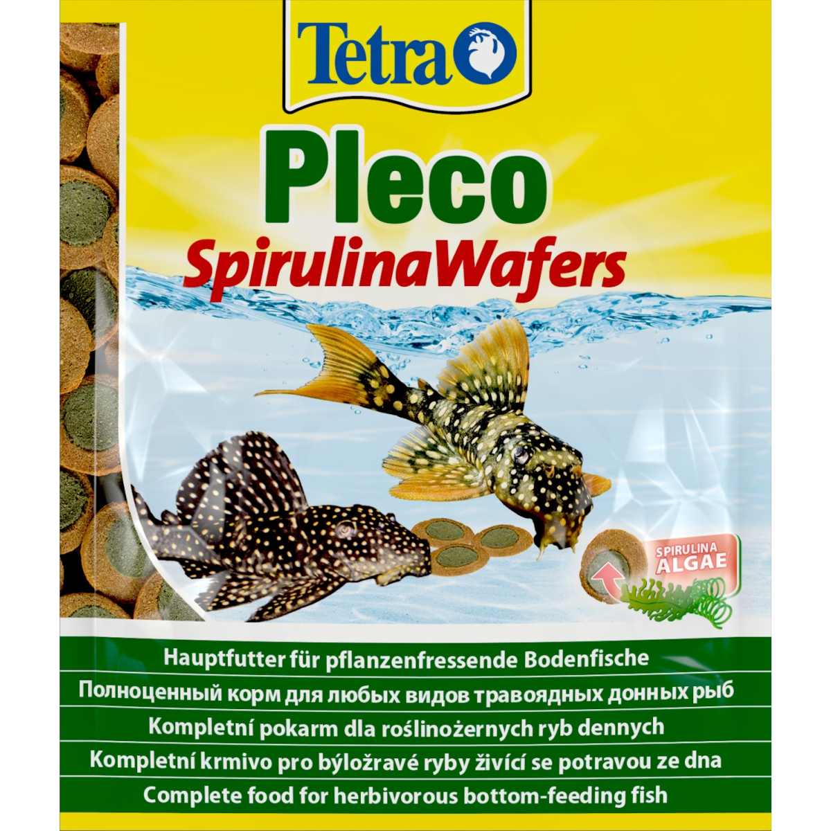 Tetra kalade täissööt Pleco Spirulina vahvlid 15 g - Tootepilt