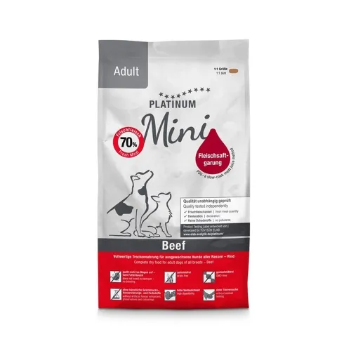 Platinum koera täissööt Adult Mini veisega 900 g