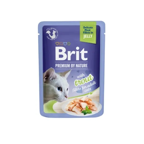 Brit Premium Delicate einekotike kassidele, forelliga 85 g