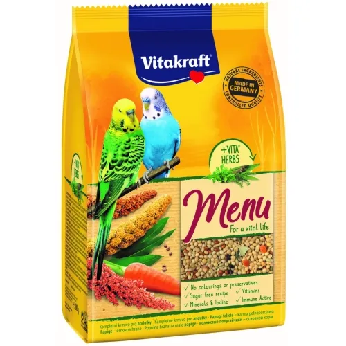 Vitakraft Premium Menu viirpapagoide täissööt, 500 g