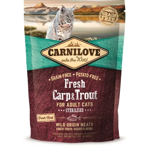 Carnilove Fresh kuivtoit kassidele karpkala/forell 400 g