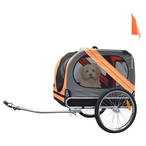 Duvoplus Pet Trailer 2 jalgrattahaagis lemmikloomale, 80x56,5x63cm