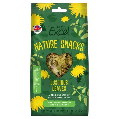 Burgess Excel Luscious Leaves maius väikeloomadele, 60g