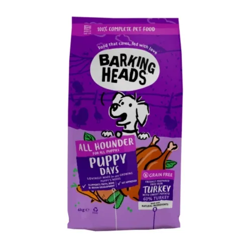 Barking Heads Puppy Days kutsika täissööt kalkuniga 6 kg