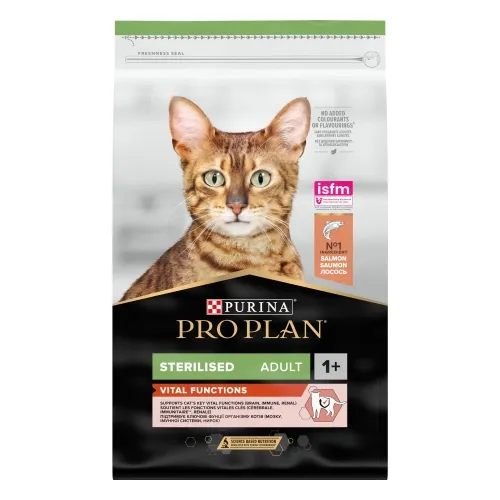 Purina PRO PLAN kassitoit STERELISED VITAL FUNC lõherikas, 10 kg