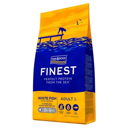 Fish4Dogs Large kuivtoit koertele valge kalaga 1,5 kg