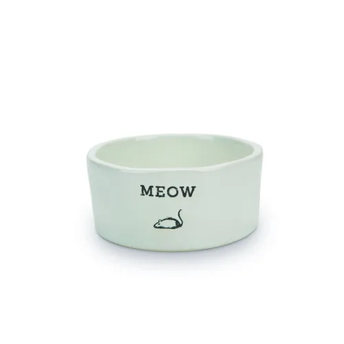 Beeztees kassi kauss meow keraamiline 11,5x4cm valge