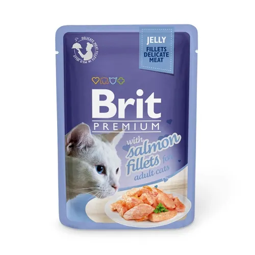 Brit Premium Delicate einekotike kassidele, lõhega 85 g