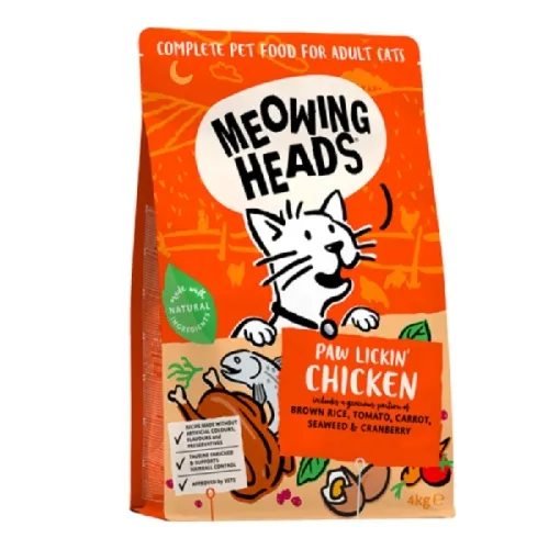 Meowing Heads kuivtoit kassidele kanaga 4 kg