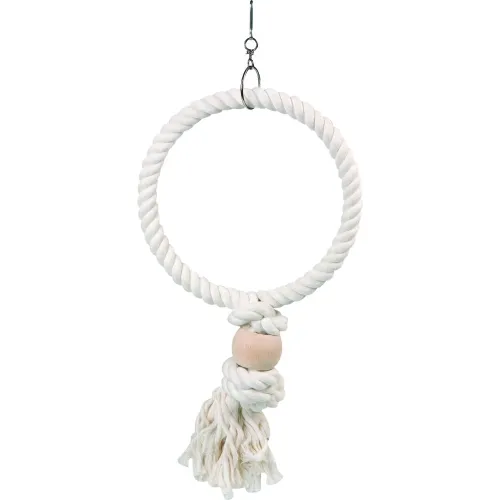 Flamingo Cage Hanger Rope Ring, lindude mänguasi 24 x 5 x 40 cm