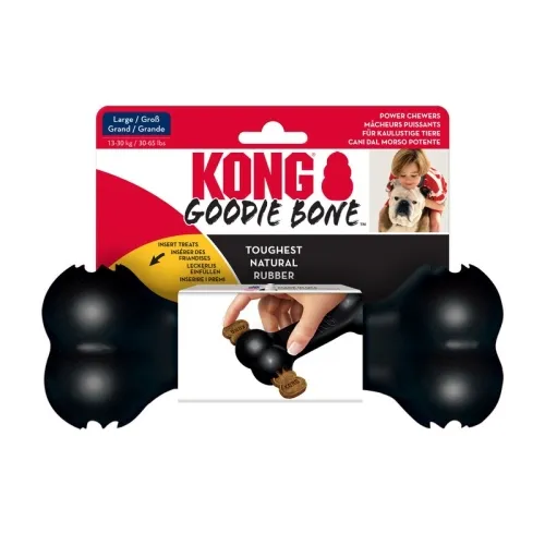 KONG Extreme Goodie Bone närimismänguasi koertele L, must