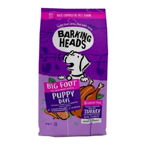 Barking Heads Big Foot Puppy Days suurt tõugu kutsikale kalkuniga 6kg