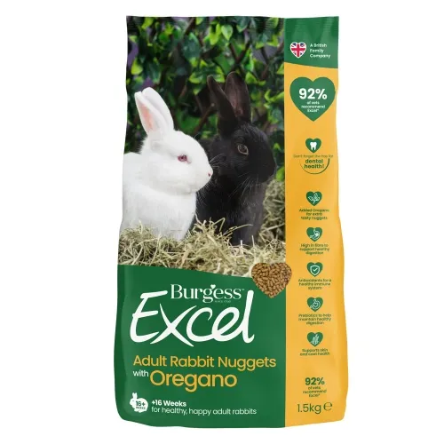 Burgess Excel küüliku täissööt oregano 1,5 kg