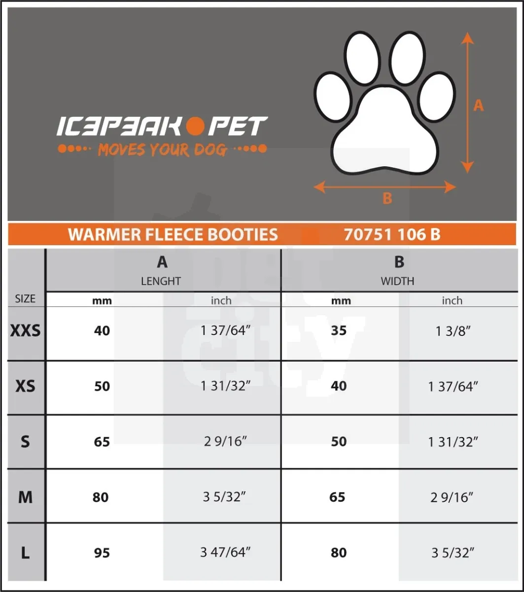 Icepeak Warmer Fleece koera saapad S, oranž - Tootepilt 2