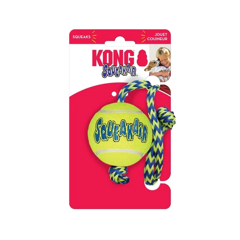 KONG SQUEAKAIR tennisepall nööriga, M